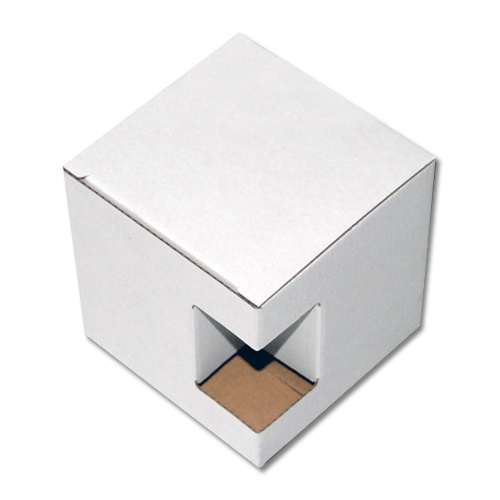 Krabička na hrnek - bílá s okénkem